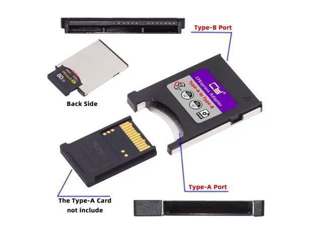 Alt view image 7 of 7 - NVMe PCIe Gen 3x2 CF Express Type-A to Type-B Memory Card Convertor Adapter