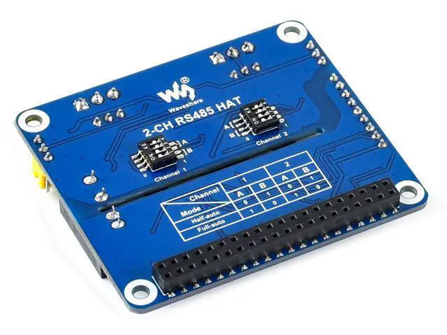 Alt view image 2 of 7 - Waveshare 2-Channel Isolated RS485 Expansion HAT, SC16IS752+SP3485 Dual Chip, SPI to RS485, Up to 921600bps, Raspberry Pi 4B/3B+/3B/2B/Zero/Zero W HAT