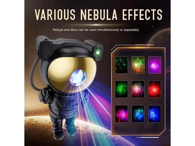 Alt view image 2 of 5 - Night Light Projector, Galaxy Star Astronaut Space Ceiling Projector