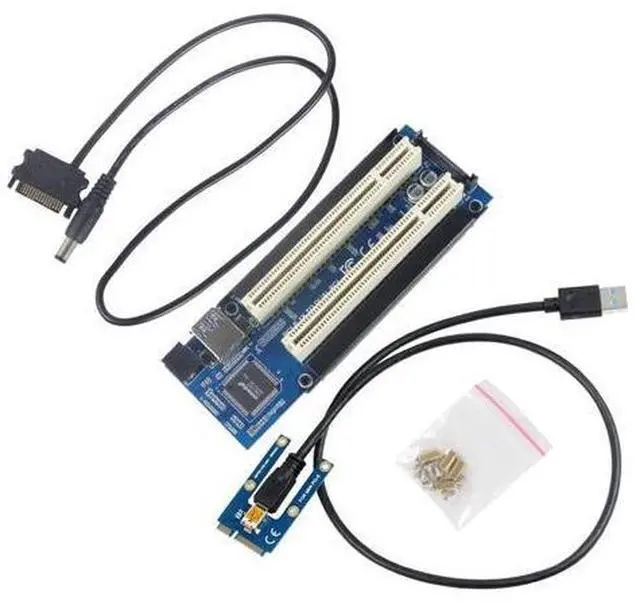 Main image of 32 bit 33MHz Mini PCI-e to Dual PCI Expansion Card PCI Slot Support Capture Card Gold Tax Card Sound Card Parallel Port Card