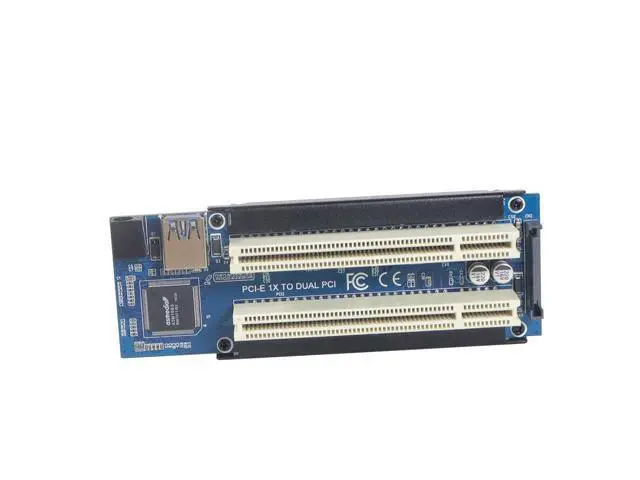 Alt view image 3 of 7 - 32 bit 33MHz Mini PCI-e to Dual PCI Expansion Card PCI Slot Support Capture Card Gold Tax Card Sound Card Parallel Port Card