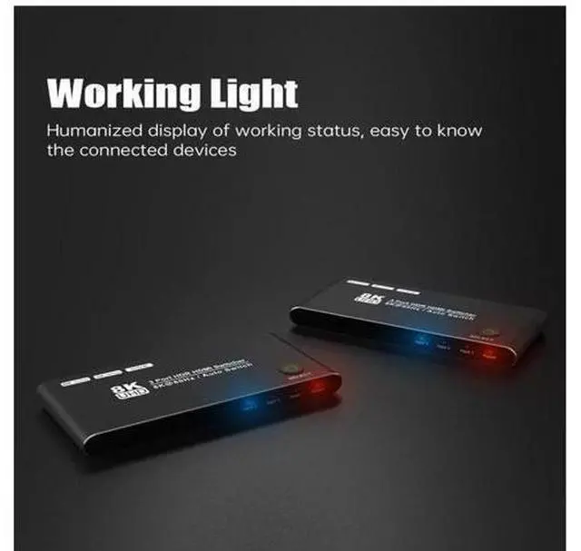 Alt view image 5 of 7 - HDMI Switcher, Ultra HD 8K High Speed 48Gbps Directional Switch Only 3in 1out 8K@60Hz 4K@120Hz Splitter Converter (8K)