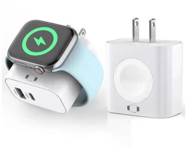 Main image of for Apple Watch Charger,Wireless Magnetic for Apple Watch Charging,2Pack 23W Dual Port(USB-C+USB-A)Fast Wall Charging Block Travel Plug iWatch Charger for iWatch 11/Ultra/SE/10/9/8/7/6,iPhone 17/16/15