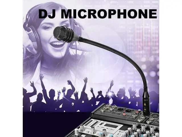 Alt view image 6 of 6 - DJ Mic Professional XLR Gooseneck Microphone for Stage with Switch