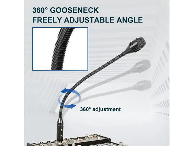 Alt view image 4 of 6 - DJ Mic Professional XLR Gooseneck Microphone for Stage with Switch