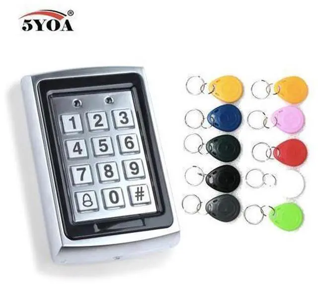 Main image of Waterproof Metal Rfid Access Control Keypad With 1000 Users+ 10 Key Fobs For RFID Door Access Control System