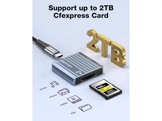 Alt view image 2 of 7 - CFexpress Type A Card Reader USB 3.2 Gen 2 10Gbps CF Express Type A Memory Card Adapter