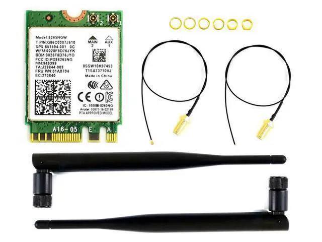 Alt view image 2 of 7 - Wireless-AC8265 Dual Mode AC8265 Wireless NIC Module for Jetson Nano Developer Kit B01/A02, Support 2.4GHz/5GHz 300Mbps/867Mbps Dual Band WiFi and Bluetooth 4.2
