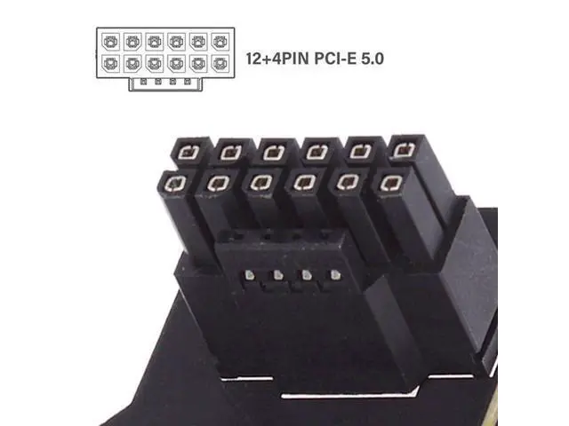 Alt view image 3 of 7 - ATX3.0 PCI-E 5.0 12VHPWR 16Pin Power Modular 90 Degree Down Angled Connector Adapter for 3080 3090TI PSU Graphics Card