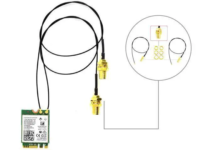 Alt view image 6 of 7 - Wireless-AC8265 Dual Mode AC8265 Wireless NIC Module for Jetson Nano Developer Kit B01/A02, Support 2.4GHz/5GHz 300Mbps/867Mbps Dual Band WiFi and Bluetooth 4.2