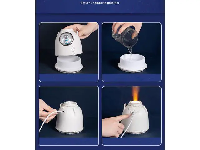Alt view image 5 of 5 - Space Capsule Humidifiers Air Diffuser Portable Humidifier with Night Light