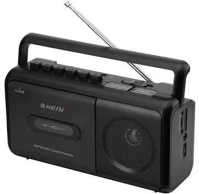 Main image of Portable Cassette Player Boombox AM/FM Radio Stereo, Casette Tape Player Recorder with Earphone Jack Battery Operated or AC Powered