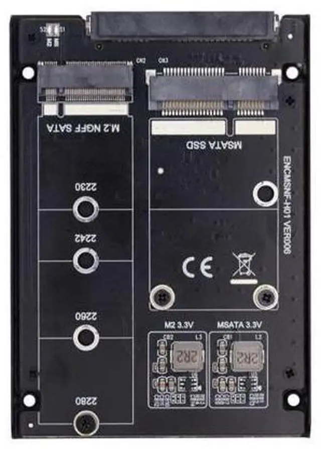 Main image of MSATA M.2 NGFF SATA SSD to 2.5" SATA 2 in 1 Combo JBOD HDD Disk Drive Enclosure Adapter