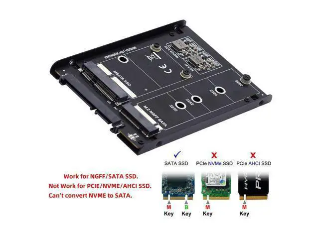 Alt view image 2 of 7 - MSATA M.2 NGFF SATA SSD to 2.5" SATA 2 in 1 Combo JBOD HDD Disk Drive Enclosure Adapter