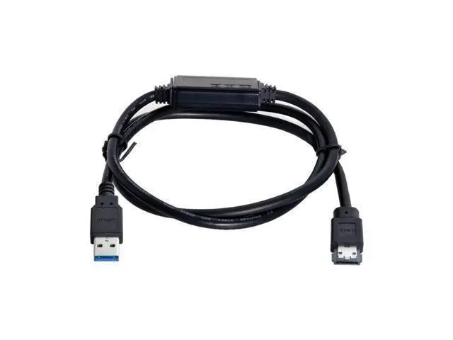 Alt view image 6 of 7 - USB 3.0 to eSATA Cable for HDD/SSD/ODD 3.28FT/1.0M (One Way Transmission The USB Port Must be Connected to The Host)
