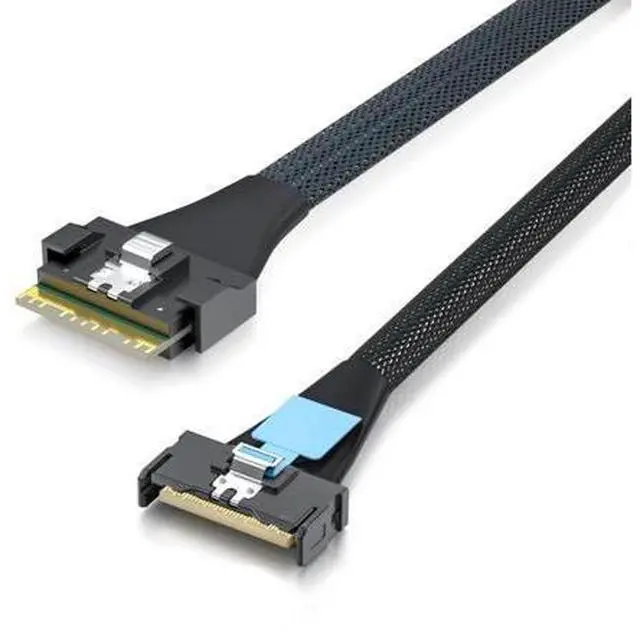 Main image of PCIe4.0 SlimSAS to MCIO Cable, SFF-8654 to SFF-TA-1016 8i Certified, Mini Cool Edge HD Connector, 85-ohm Enterprise Server Cable for Storage Array/Data Center, 0.75~0.8m(2.46~2.62ft)