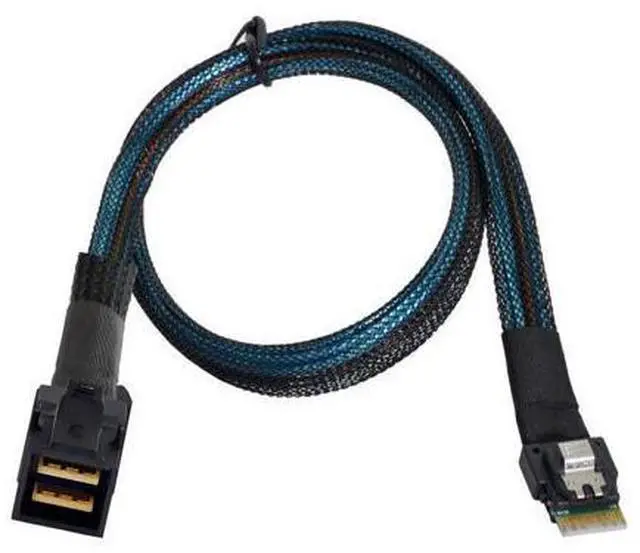 Main image of Mini SAS SFF-8654 38Pin Host to SFF-8643 Target Data Server Disk Raid Cable 50cm