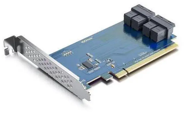 Main image of PCIe to SFF-8643 Adapter for U.2 NVMe SSD, PCIe 3.0 X16, Quad SFF-8643 Ports, SAS Adapter Card Support Windows 10/2016/2019, VMware ESXi 6/7, Linux 18/20/21, REHL/Cent0S 7/8 and More