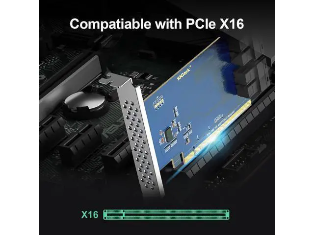 Alt view image 2 of 4 - PCIe to SFF-8643 Adapter for U.2 NVMe SSD, PCIe 3.0 X16, Quad SFF-8643 Ports, SAS Adapter Card Support Windows 10/2016/2019, VMware ESXi 6/7, Linux 18/20/21, REHL/Cent0S 7/8 and More