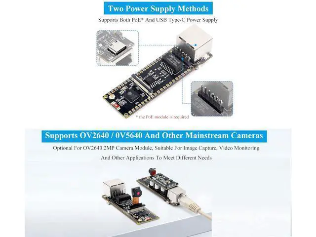 Alt view image 5 of 7 - ESP32-S3 Ethernet Development Board, 10/100Mbps RJ45 Ethernet Port, 240MHz Dual Core Processor, Onboard Type-C Port & TF Card Slot, Support WiFi & BLE & ETH Communication