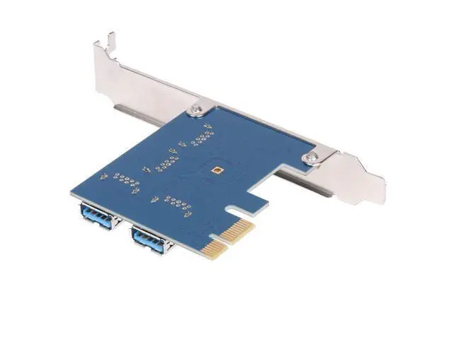 Alt view image 6 of 7 - 1 to 4 PCI Express 16X Slots Riser Card PCI-E 1X to External 4 PCI-E Slot Adapter PCIe Multiplier Card USB 3.0 Mining Special Riser Card for Bitcoin Miner