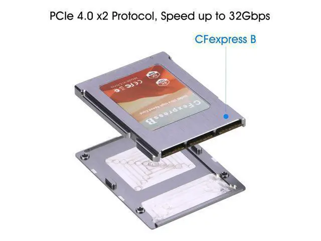 Alt view image 2 of 7 - CFexpress B to NVMe 2230 SSD Adapter, CF Type B Converter Card for NVMe SSD DIY Assembly Kit