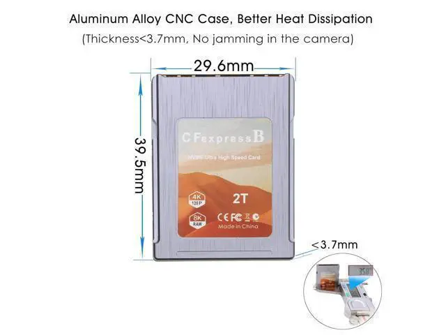 Alt view image 6 of 7 - CFexpress B to NVMe 2230 SSD Adapter, CF Type B Converter Card for NVMe SSD DIY Assembly Kit
