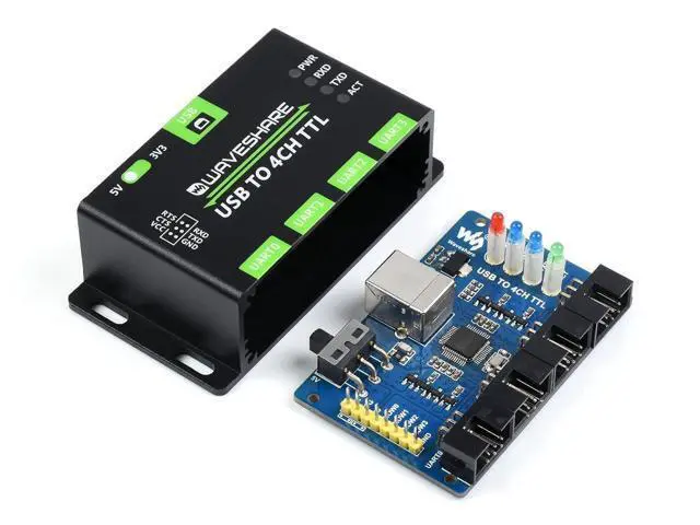 Alt view image 2 of 7 - Industrial USB to 4CH TTL Converter USB to UART with Multi Protection Circuits Multi Systems Support