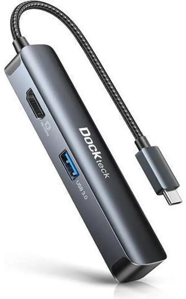 Main image of USB C Hub Multiport Adapter, 5-in-1 USB-C Hub with 4K 30Hz HDMI, SD/TF Card Slots, 2* USB 3.0 5Gbps Data Ports, for MacBook Pro, MacBook Air, iPad Pro, XPS