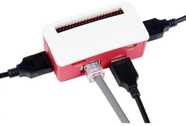 Main image of Ethernet/USB HUB Box with ABS Case for Raspberry Pi Zero 2W/ 2WH/ Zero W/Zero WH/Zero, with 1x RJ45 10/100M Ethernet Port and 3X USB 2.0 Ports Compatible with USB 2.0/1.1