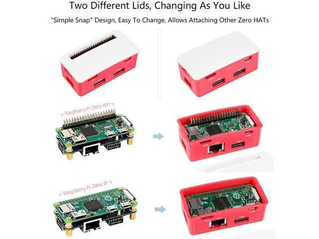 Alt view image 3 of 7 - Ethernet/USB HUB Box with ABS Case for Raspberry Pi Zero 2W/ 2WH/ Zero W/Zero WH/Zero, with 1x RJ45 10/100M Ethernet Port and 3X USB 2.0 Ports Compatible with USB 2.0/1.1