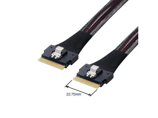 Alt view image 6 of 7 - CY SFF-8654 8i 74pin Host Male to SFF-8654 74Pin Male PCI-E Slimline SAS 4.0 Target Cable 50cm