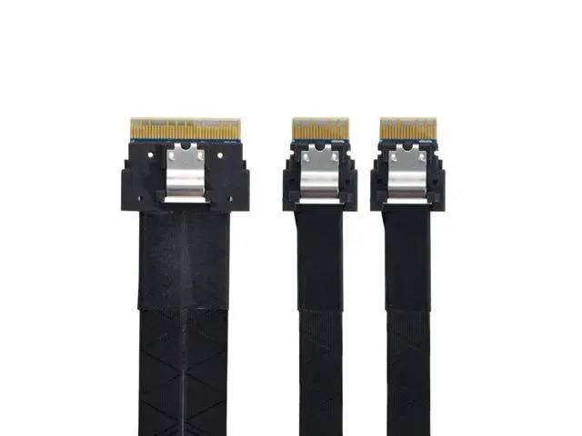 Alt view image 7 of 7 - CY SFF-8654 8i 74Pin Male to Dual SFF-8654 4i 38Pin Male PCI-E Ultraport Slimline SAS Slim 4.0 Cable 40cm PCI-Express