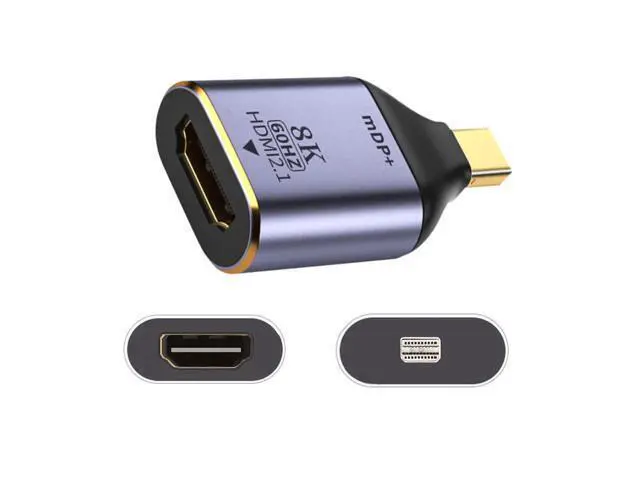 Alt view image 7 of 7 - CY Mini DP DisplayPort 1.4 Source Male to HDMI 2.0 Display 8K 60hz UHD 4K Female Monitor Connector Adapter