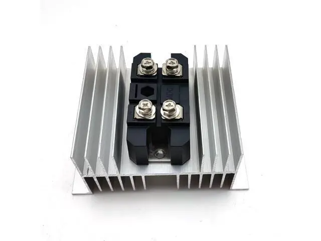 Alt view image 2 of 5 - 150A1600V Bridge Rectifier Diode with Heat Sink W-95, 150Amp Single Phase Rectifier Bridge Module Electronic Components