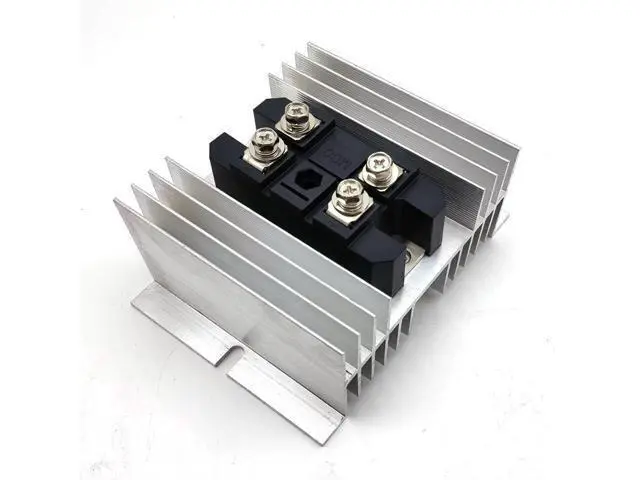 Alt view image 3 of 5 - 150A1600V Bridge Rectifier Diode with Heat Sink W-95, 150Amp Single Phase Rectifier Bridge Module Electronic Components