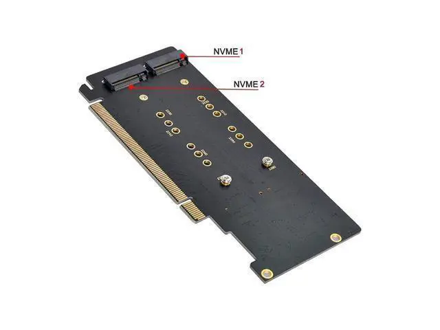 Alt view image 7 of 7 - M.2 NVME Gen 3.0 Adapter M.2 NVME AHCI X4 to PCIE Express 3.0 Gen3 X16 Raid Card VROC Raid0 Hyper Adapter