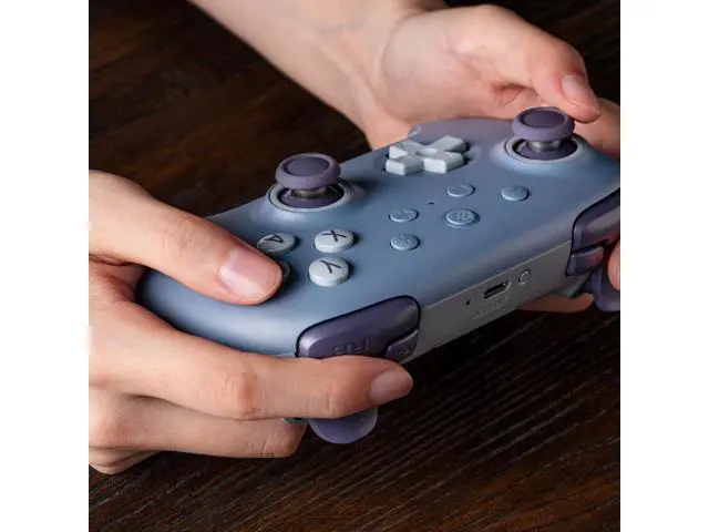 Alt view image 6 of 6 - Ultimate 2C Wireless Controller for Windows PC and Android, with 1000Hz Polling Rate, Hall Effect Joysticks and Hall Triggers, and Remappable L4/R4 Bumpers (Dark Blue)