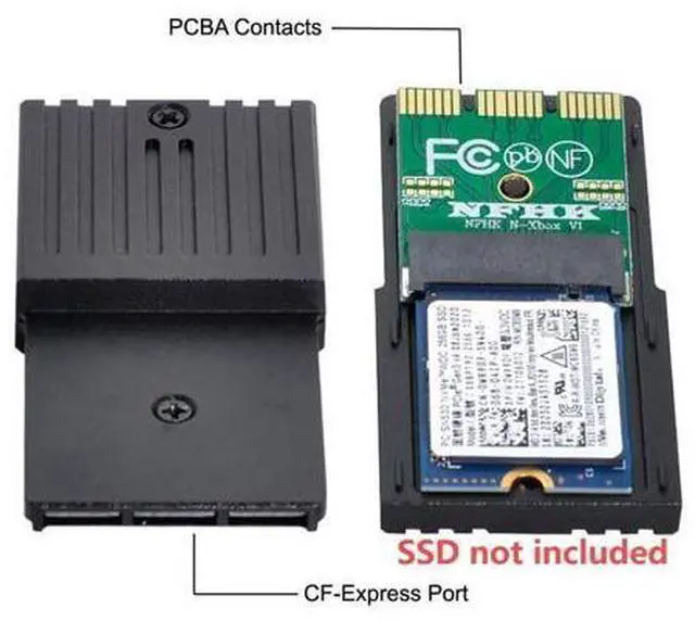 Alt view image 4 of 7 - M.2 NVMe to PCIe 4.0 CF Express Type B Hard Drive Converter Box for Xbox Series X/S 2230mm CH SN530 SSD (Box no Capacity)