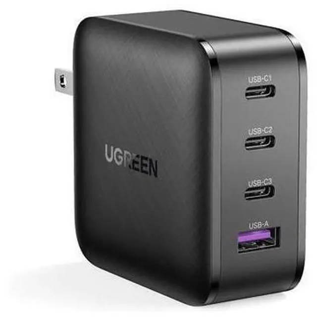 Main image of 65W USB C Charger for Smartphone&Laptop, 4-Port Quick Charging Station, 3 USB-C 65W Charger Adapter, Type-C PD 3.0 Compatible for iPhone,Samsung Galaxy,iPad,MacBook,Pixel