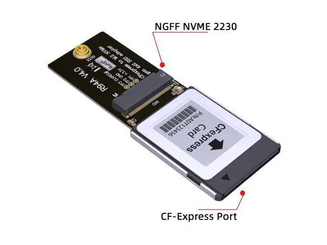 Alt view image 6 of 7 - M.2 NVMe to PCIe 4.0 CF Express Type B Hard Drive Converter Box for Xbox Series X/S 2230mm CH SN530 SSD