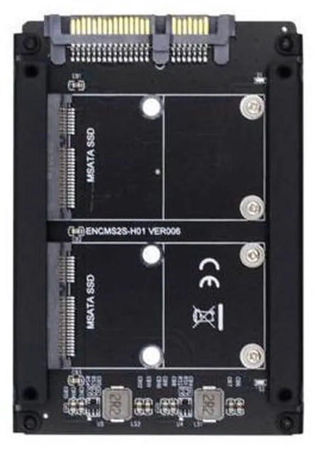 Main image of 2 in 1 Combo MSATA SSD to 2.5" SATA JBOD HDD Disk Drive Enclosure Adapter