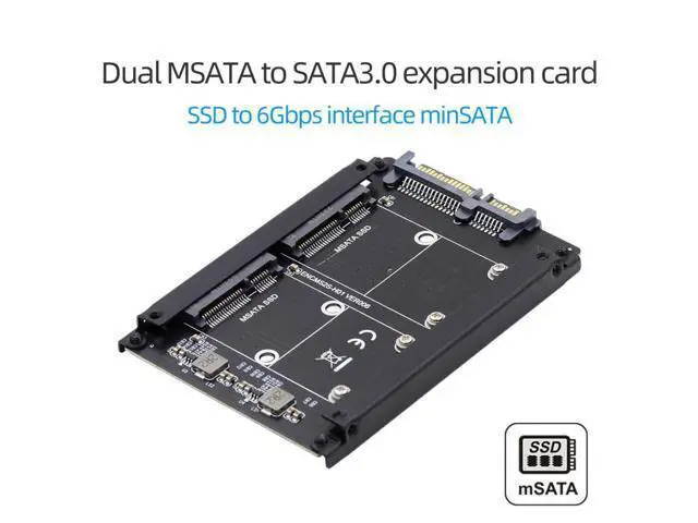 Alt view image 6 of 7 - 2 in 1 Combo MSATA SSD to 2.5" SATA JBOD HDD Disk Drive Enclosure Adapter
