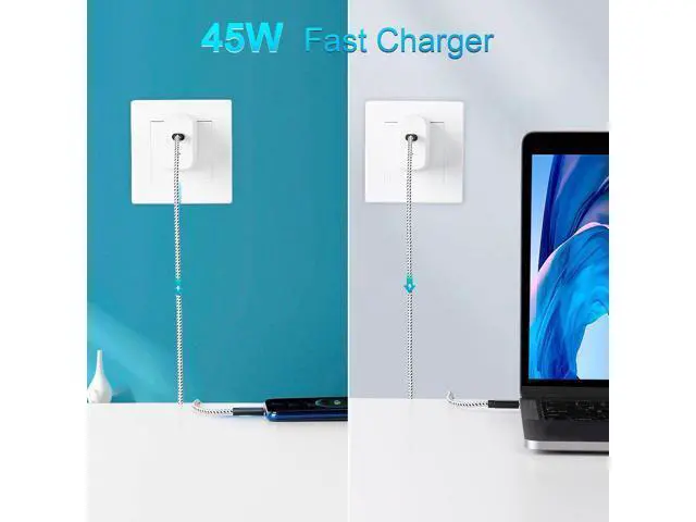 Alt view image 3 of 7 - 45W USB-C Charger, Super Fast Charger& 6FT Cable, S22 Ultra Charger 45W S21 Ultra Charger, GaN USB C Charger with PD 3.0 PPS/AFC, for Galaxy S22,S21, Z Flip 5, Fold 5, iPhone 16,iPad,MacBook