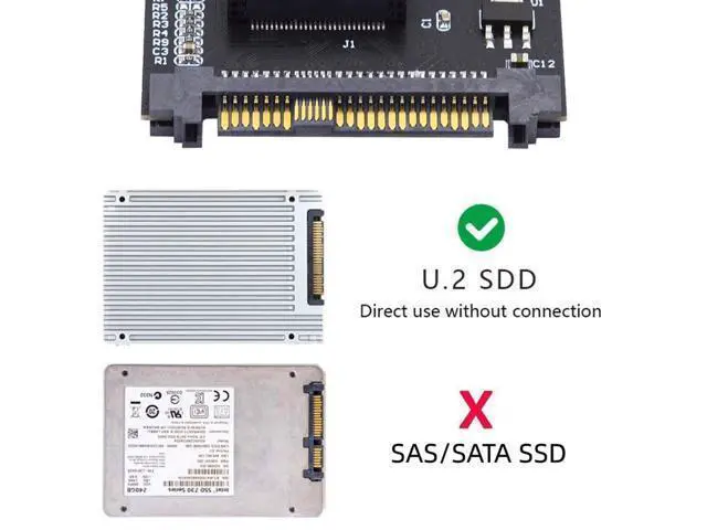 Alt view image 2 of 7 - NVMe EDSFF GEN-Z E1.S SSD to U.2 SFF-8639 Host Adapter for 9.5mm/15mm/25mm EDSFF 1U Short SSD