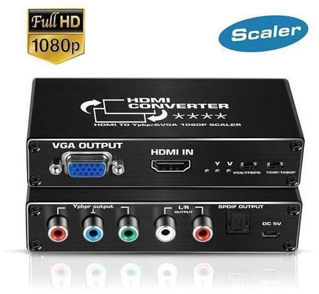 Main image of HDMI to Component Converter 1080P HDMI to YPbPr/VGA, HDMI to RGB Converter, HDMI in Component Out Converter with SPDIF Output for MacBook TV Blu-Ray DVD PS4 DVD, PSP, Xbox 360