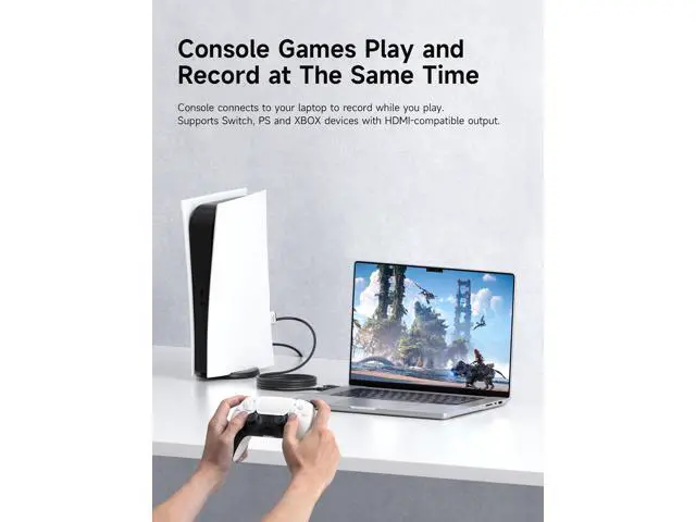 Alt view image 5 of 7 - Hagibis USB3.0 Video Capture Card with 100W PD, HDMI to USB A/USB C Capture Cable 1080P@60fps YUY2 MJPEG MS2130 for Quest 3 2 Pro VR Switch2 PS4/5 Live Broadcast, Gaming, Streaming, Recorder Visit the