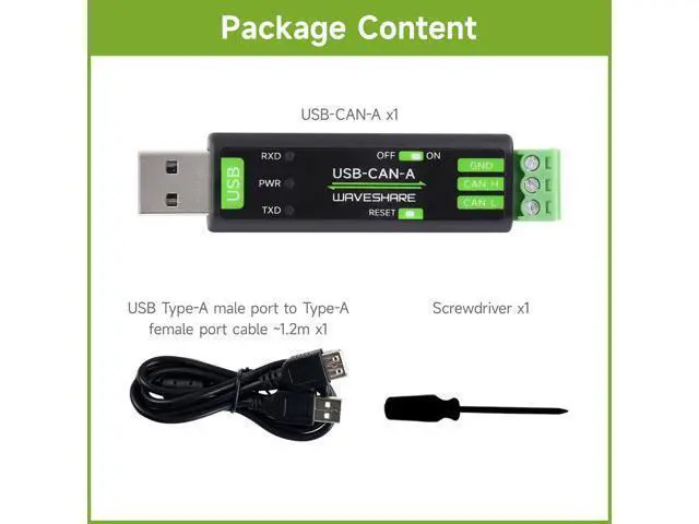 Alt view image 2 of 7 - USB to CAN Adapter Model A, STM32 Chip Solution, Multiple Working Modes, Multi-System Compatible