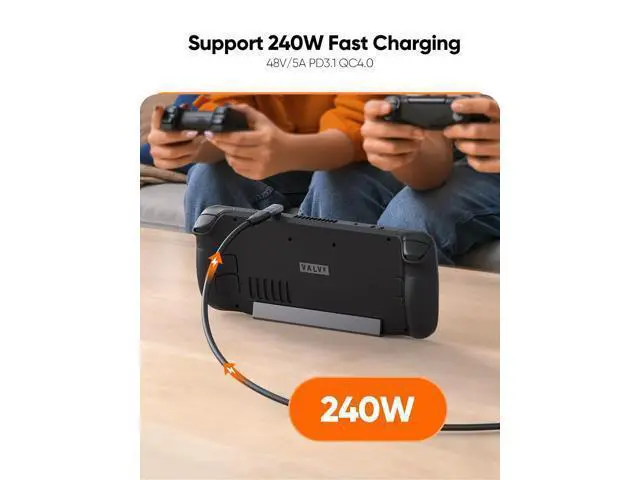 Alt view image 4 of 7 - 90 Degree USB C Adapter 5 Pack, Right Angle USB C Male to Female Adapter 40Gbps 240W Compatible with Steam Deck, ROG Ally, Switch, Notebook, PC, Tablet, Phone and More,UP Angle