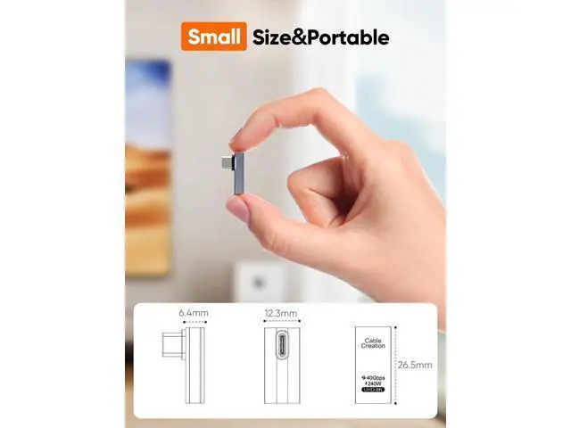 Alt view image 6 of 7 - 90 Degree USB C Adapter 5 Pack, Right Angle USB C Male to Female Adapter 40Gbps 240W Compatible with Steam Deck, ROG Ally, Switch, Notebook, PC, Tablet, Phone and More, Middle Angle